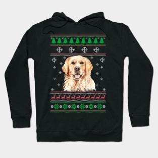 Cute Golden Retriever Dog Lover Ugly Christmas Sweater For Women And Men Funny Gifts Hoodie